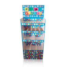 Colorful Floor Display Stand for Toys, POS Cardboard Display Shelves